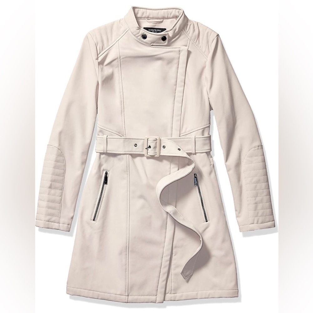 Kenneth Cole New York Women’s Belted Soft Shell Rain Jacket